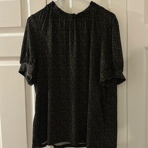 Black brown short sleeve shirt